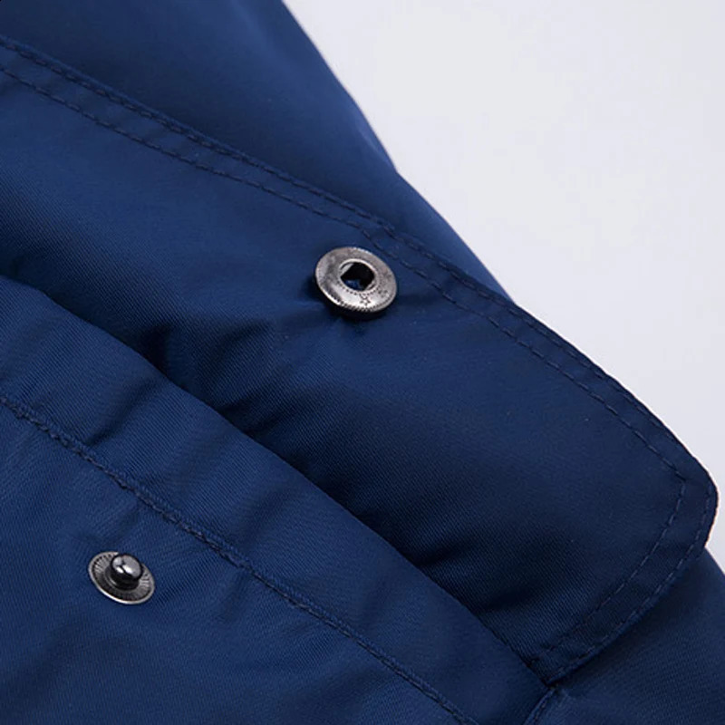 Large mens jacket autumn winter apron Parka thick zipper fashionable warm coat waterproof Plus size 240822
