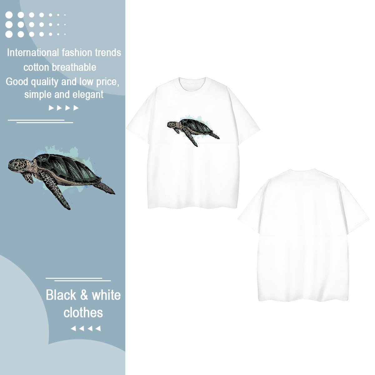 2024 T-Shirts for Women Short sleeve Soft 230g Cotton Couples T Shirts Floral Print tortoise Outdoor Designer Tops Shirt