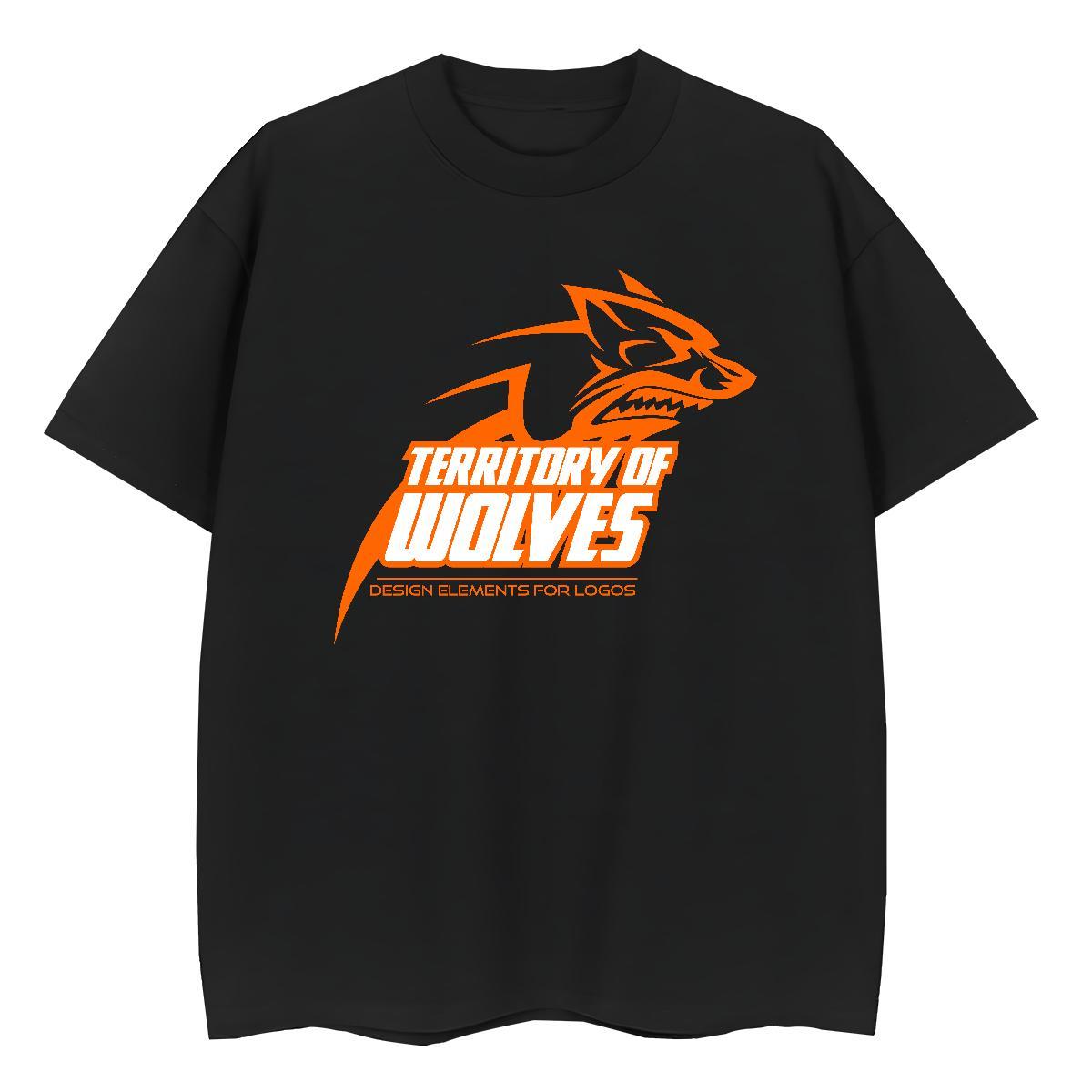 Brand T-Shirts Breathable Soft 230g 100% Cotton Women Tees Oversized wolf Casual Beach Free Shipping Tops Tees