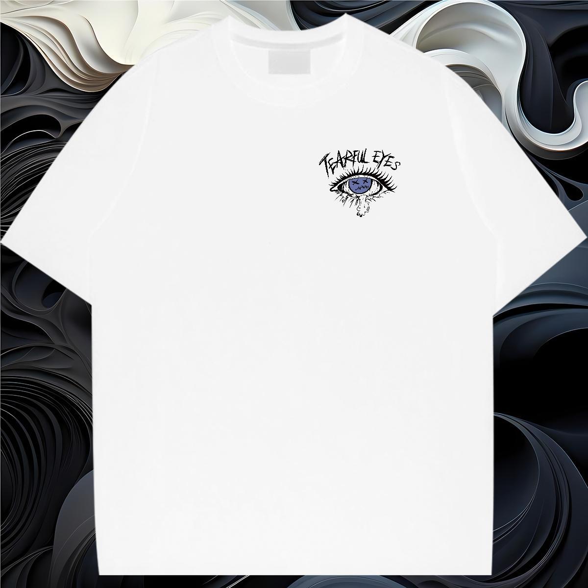 Free Shipping Unisex Tshirts 230g Pure Cotton icon High Street Hip Hop Woman T Shirts Breathable Short Sleeve Cartoon Print Tees Shirts