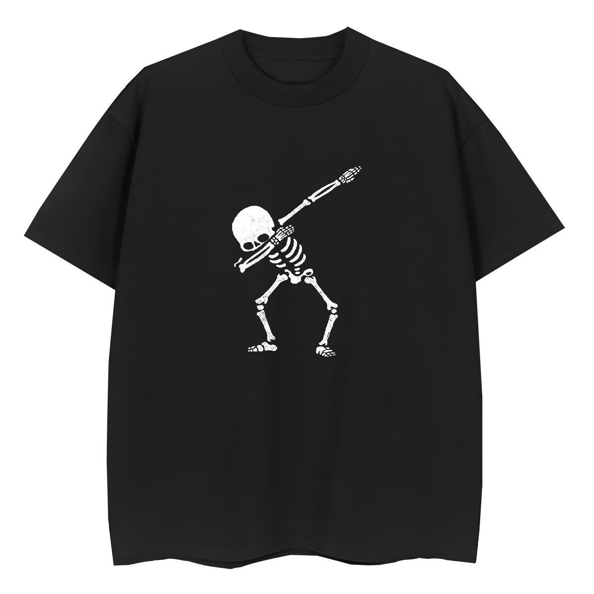 Brand T-Shirts 230g 100% Cotton Crew Neck Breathable Daily Outfit skull Tshirt for Man Woman Free Shipping Anime Tops Tees