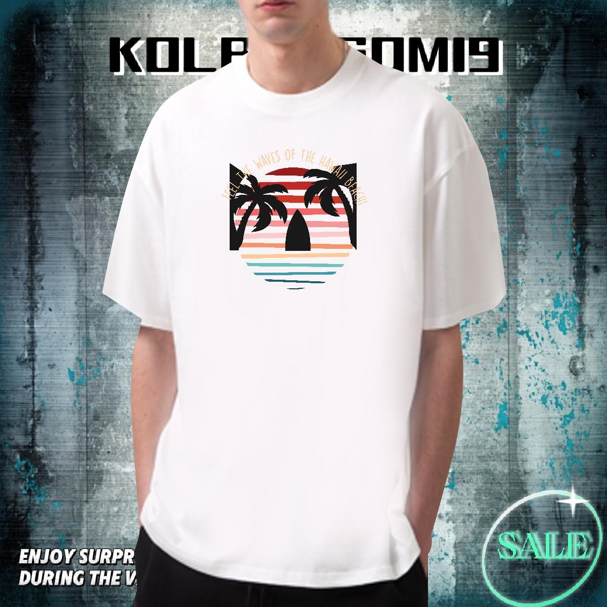Loose Fit Couples T Shirts Casual Daily Wear 230g Pure Cotton DIY Breathable Short Sleeve beach T Shirts Men New Arrival Clothes