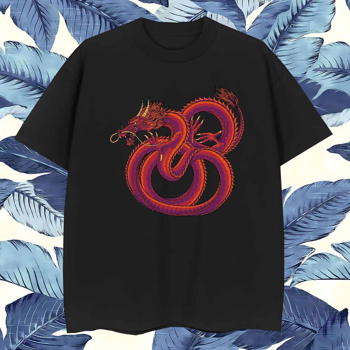 Wholesale dragon Man T Shirts Outdoor Tshirts 100% Cotton 230g Free Shipping Breathable Crew Neck Oversized 3XL 4XL Clothings
