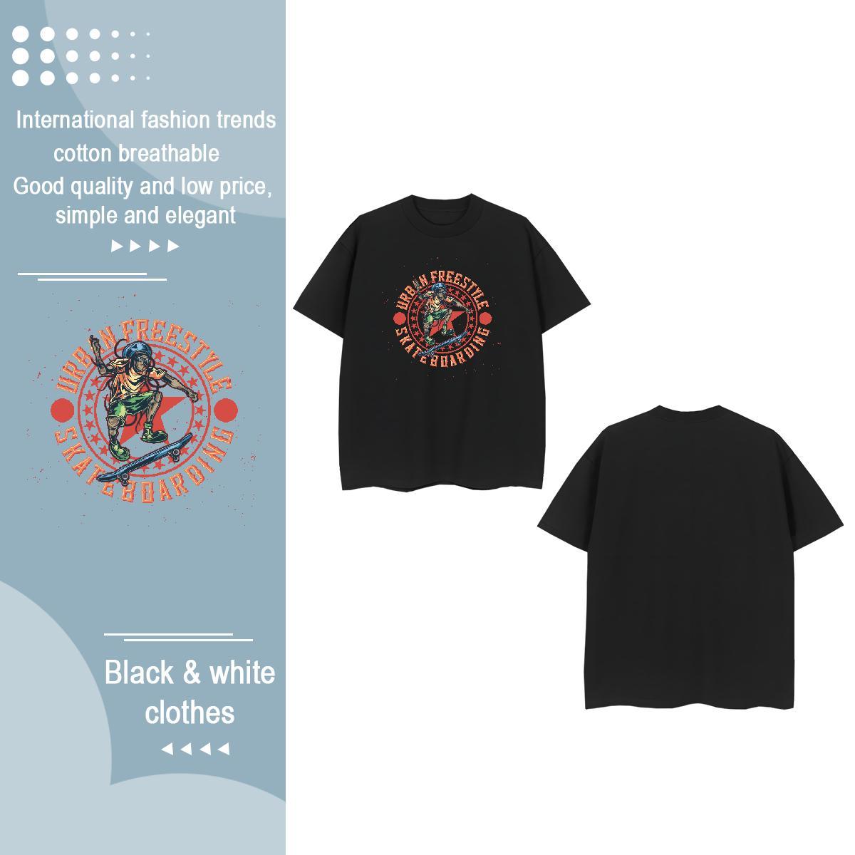2024 DIY T-Shirts for Women Breathable 230g Pure Cotton Tshirt for Man Woman Anime skateboarding Sports Street Wear Free Shipping Clothes