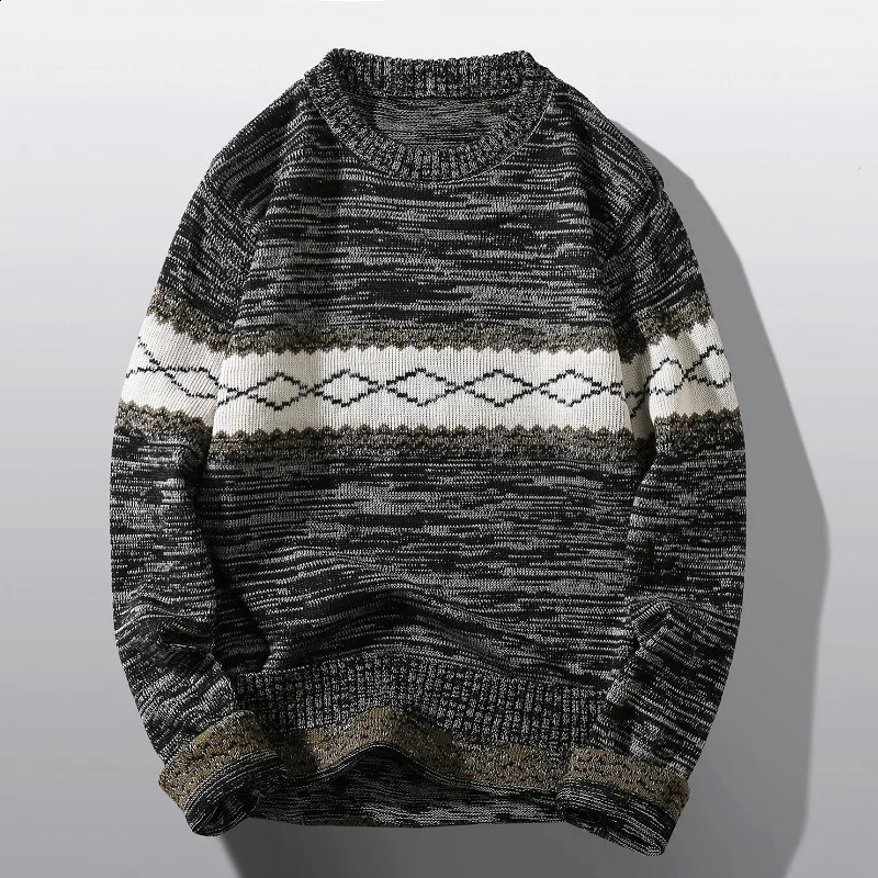 Autumn Mens Christmas Cashmere Sweater O Neck Men Tops Quality Male Pullover Sweaters Thick Warm Pull Homme 240821