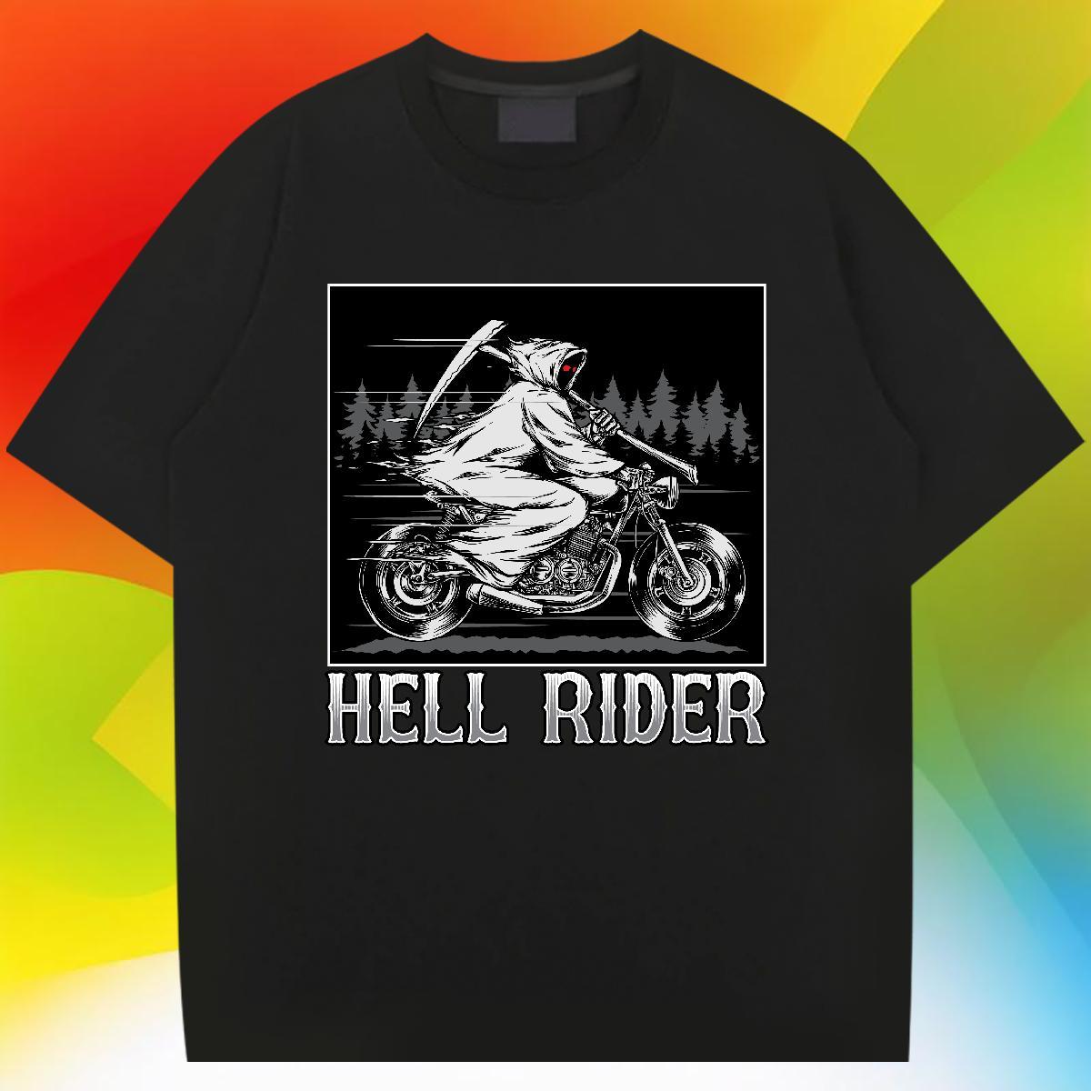 Loose Men T Shirts 230g Pure Cotton Motorcycle Street Custom Printing Short Sleeve O-Neck Men Clothes T-Shirt Fashion Design Tops Tees