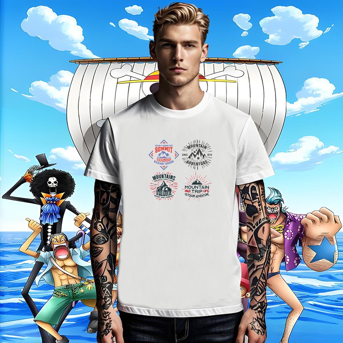 Unisex Men Tops Tees Beach 230g Pure Cotton Cartoon Printing L-4XL O Neck Short Sleeves letter Men T Shirts 2024 DIY Polos