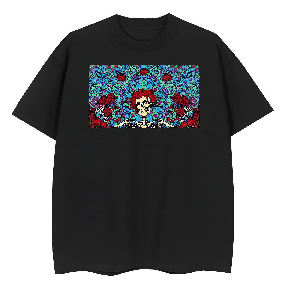 TOP Quality T Shirts Women 230g Cotton Breathable Casual flower Tshirt for Man Woman Brand DIY Anime Wear