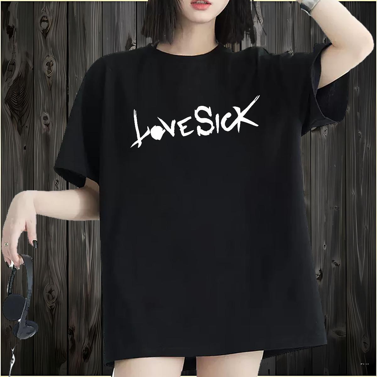Loose fit Womens Tshirts 100% Cotton 230g letter Daily Wear T shirt Crew Neck Skull Clothes