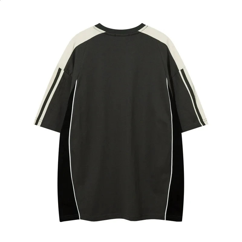 Harajuku mens street clothing letter graphic Acubi Y2k Korean Egirl short sleeved Tshirt Grunge aesthetic oversized top Alt 240822