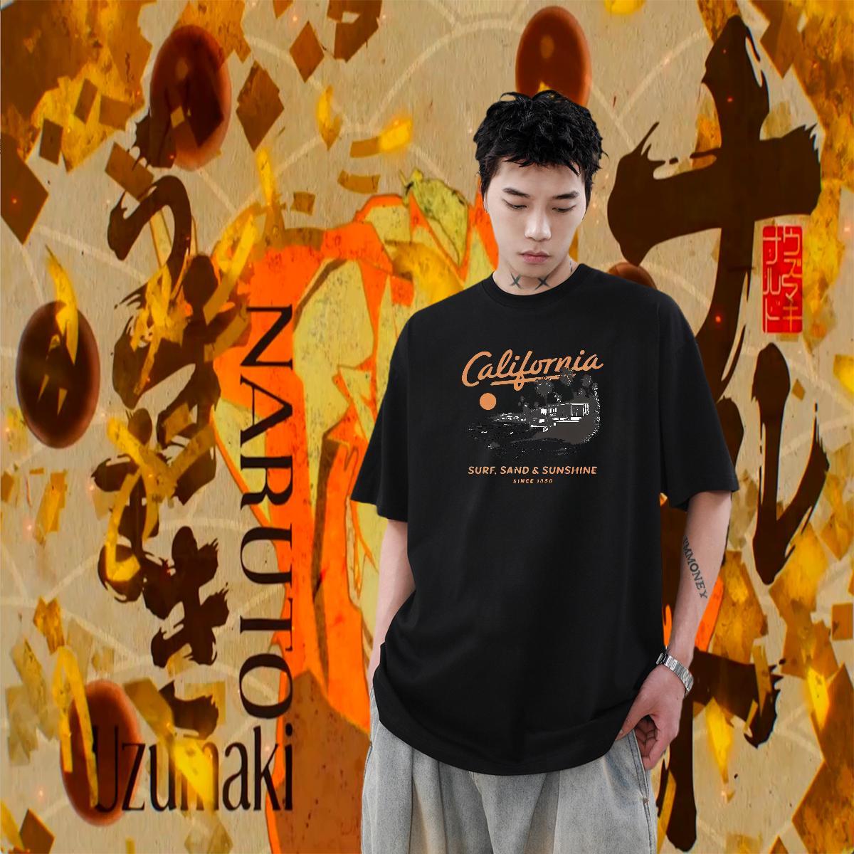 Casual New Beach Men Tshirts tree Breathable Crew Neck 230g Cotton T shirt Soft DIY Tops Tees