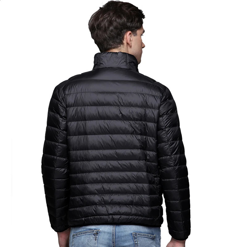 autumn and winter mens duck down jacket ultrathin insulated spring standing collar 240822