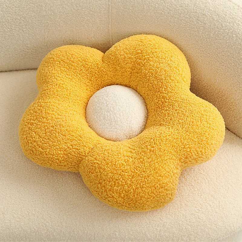 Nordic Style Flower Knot Plush Seat Cushions Pillow Toy Soft Cartoon Round Ball Stuffed Doll Sofa Kids Cushion Birthday GiftsXJ240821