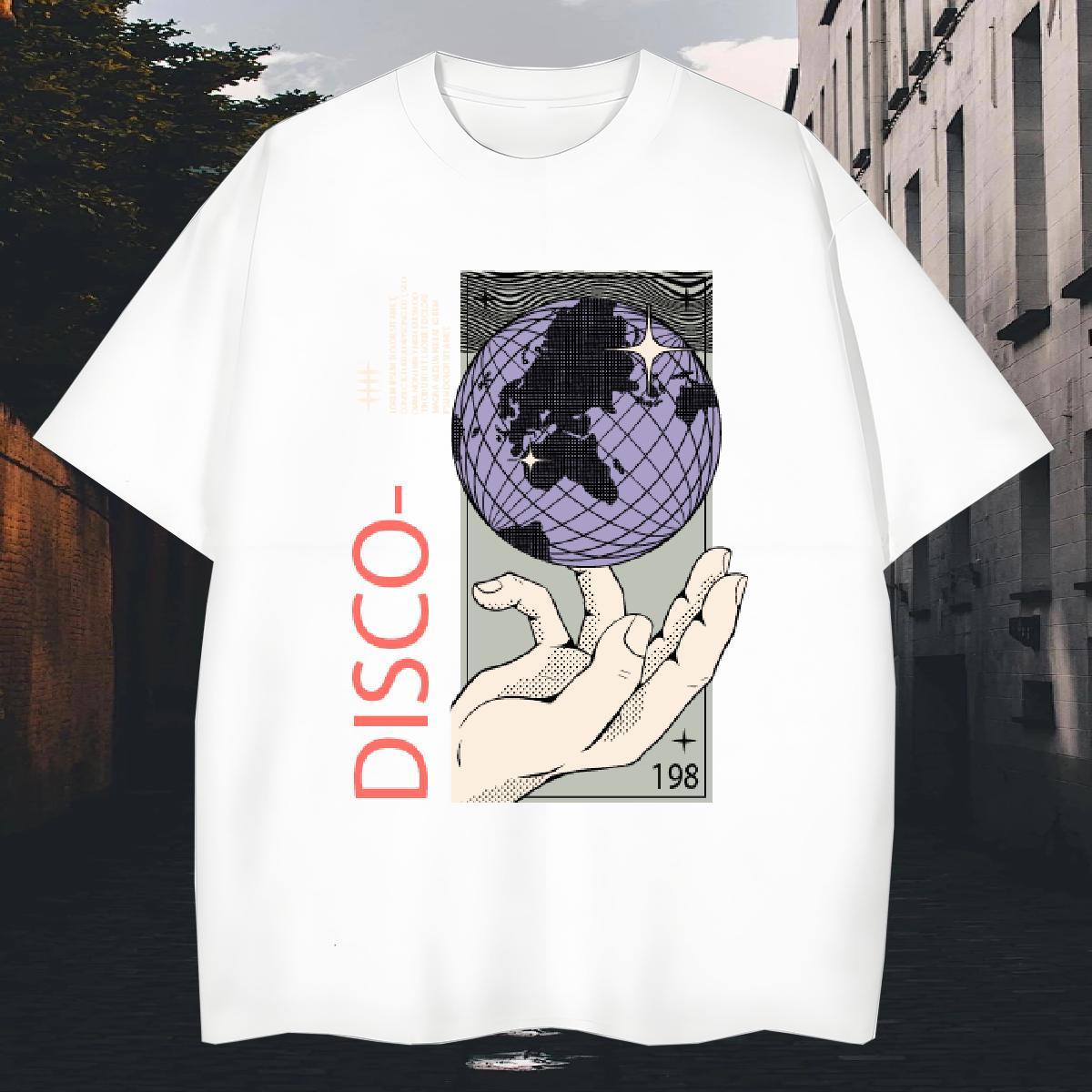 Unisex Men Clothes T-Shirt Hip Hop 230g 100% Cotton Custom Print Oversized Crew Neck Breathable earth T shirt New Arrival Tshirts