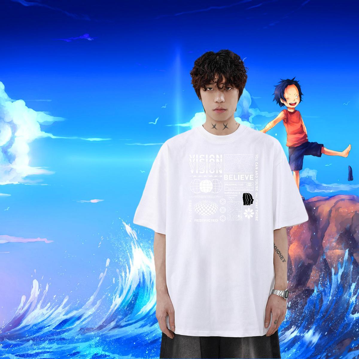 2024 Designer Sports Casual Mens Tshirts letter Breathable Short Sleeve 230g 100% Cotton T-Shirts for Men Comfortable Anime Tees Shirts