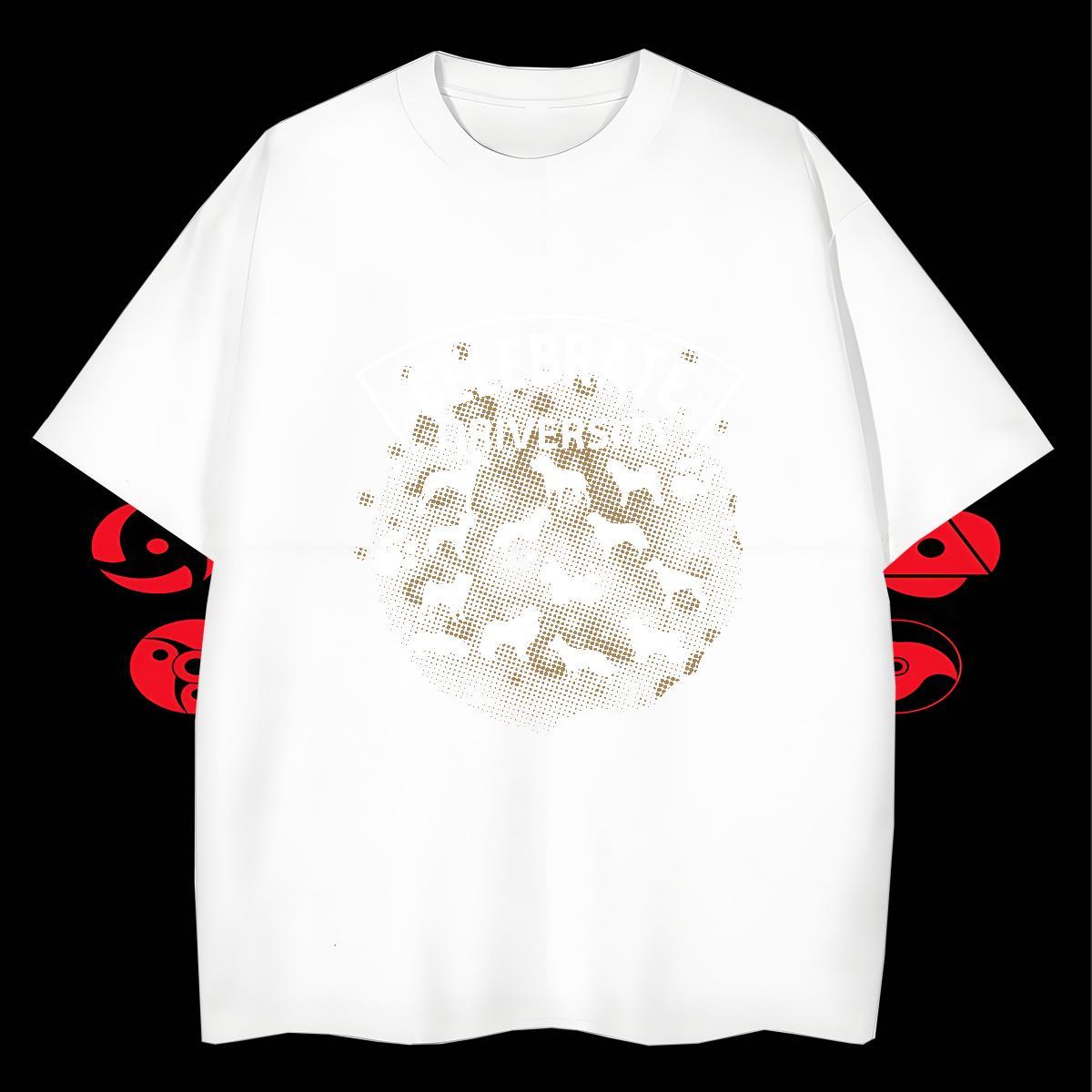 High Quality Men Tshirts Sport 100% Cotton 230g White Plus Size Breathable Celebrate driversity Men T Shirts Designer Fashion Top Tees