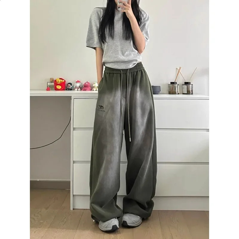 QWEEK Harajuku Oversized Sweatpants Women Baggy Y2K Grunge Korean Streetwear Baddies Jogger Pants Kpop Vintage Trousers Hip Hop 240821