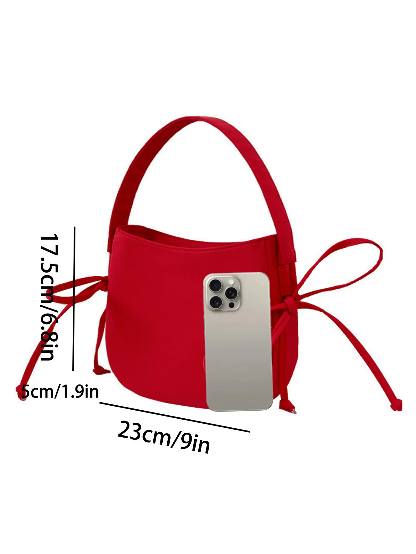 Nylon underarm bag for womens 2024 trendy saddle niche personality highend feeling handheld red 240821