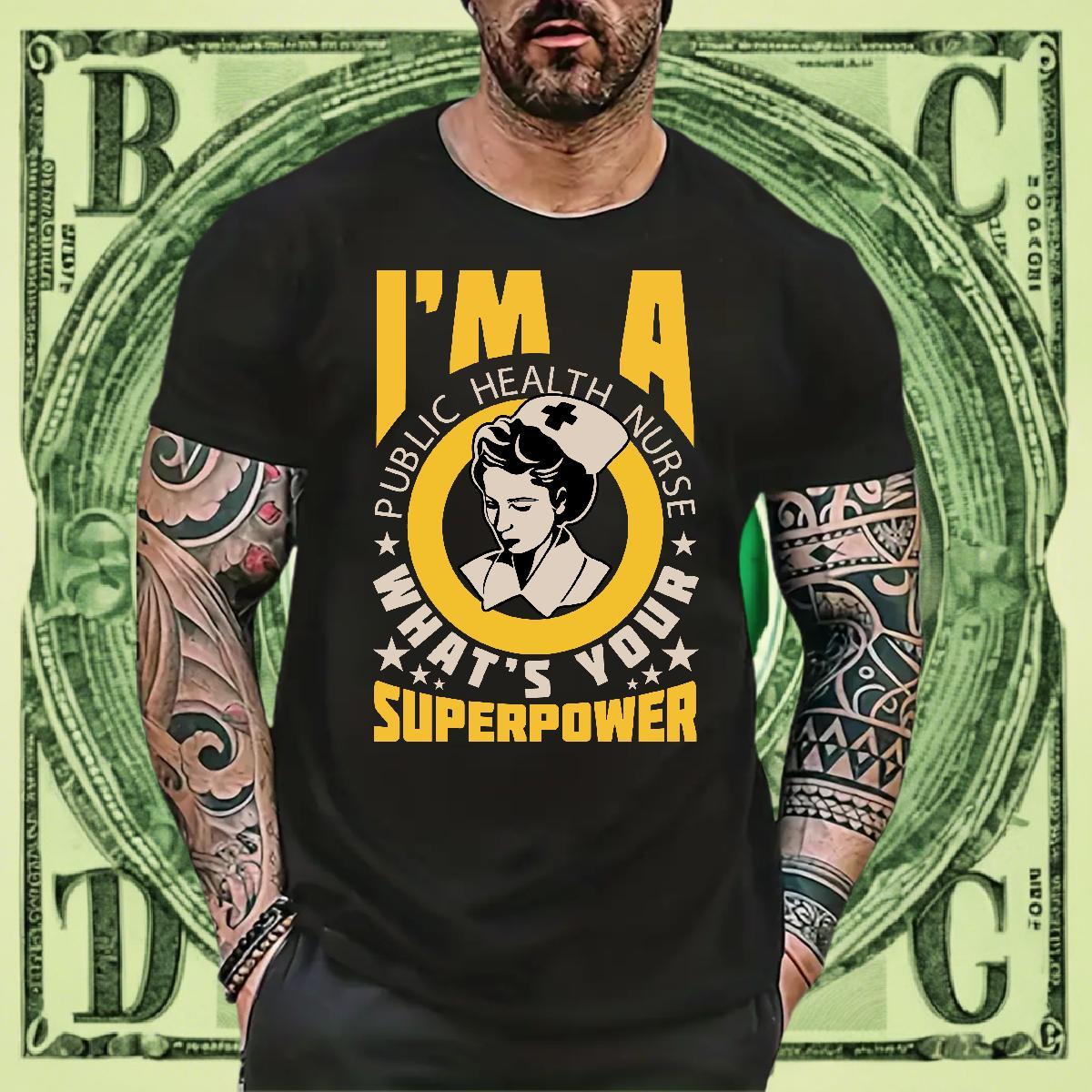 High Quality Mens Tshirts High Street Hip Hop 230g 100% Cotton DIY Anime Short Sleeve O-Neck nurse Mens T Shirts 2024 Tees