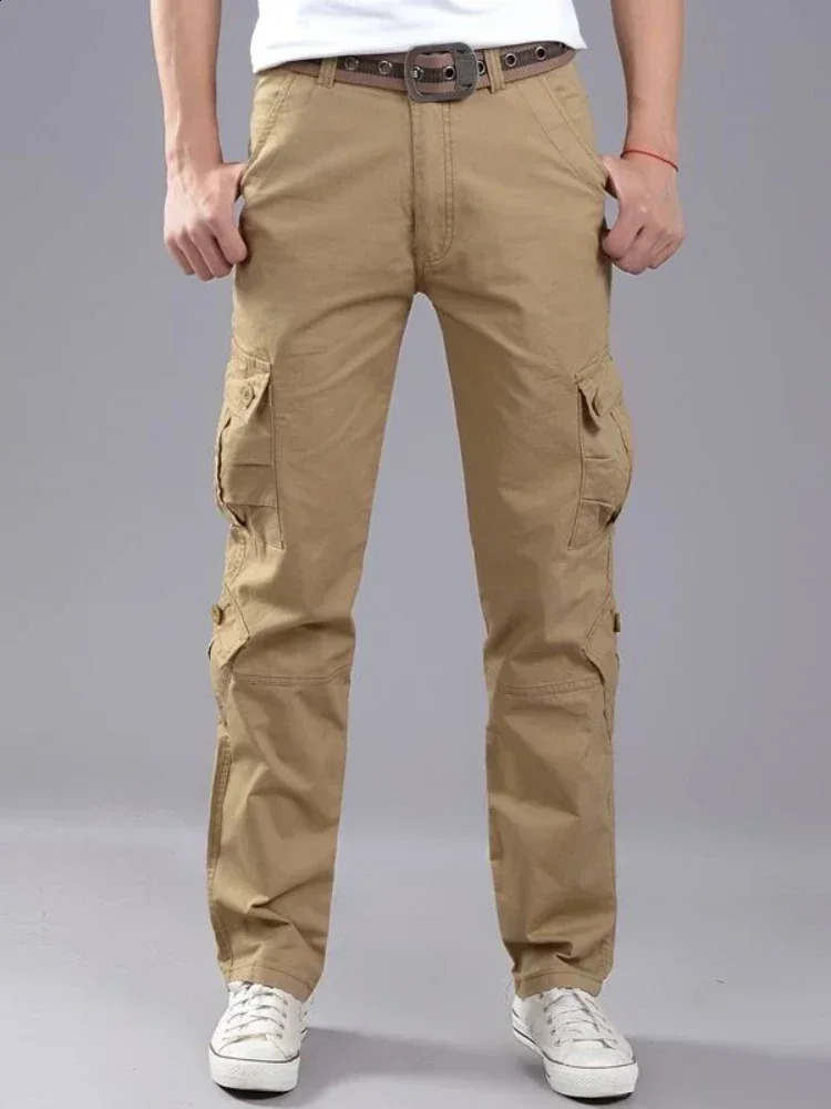 Trouser mens longdistance straight Korean cargo pants outdoor large highquality street loose fit 240821
