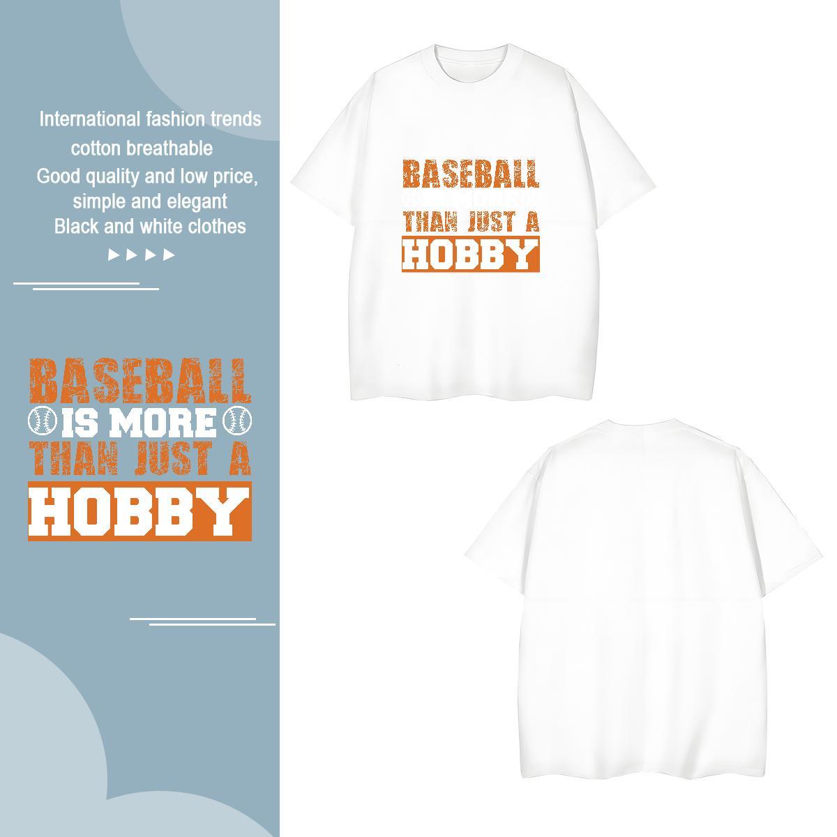 Designer baseball Men T Shirts Casual Men Tees 230g 100% Cotton New Designer Breathable Short Sleeve DIY Logo Oversized Clothes