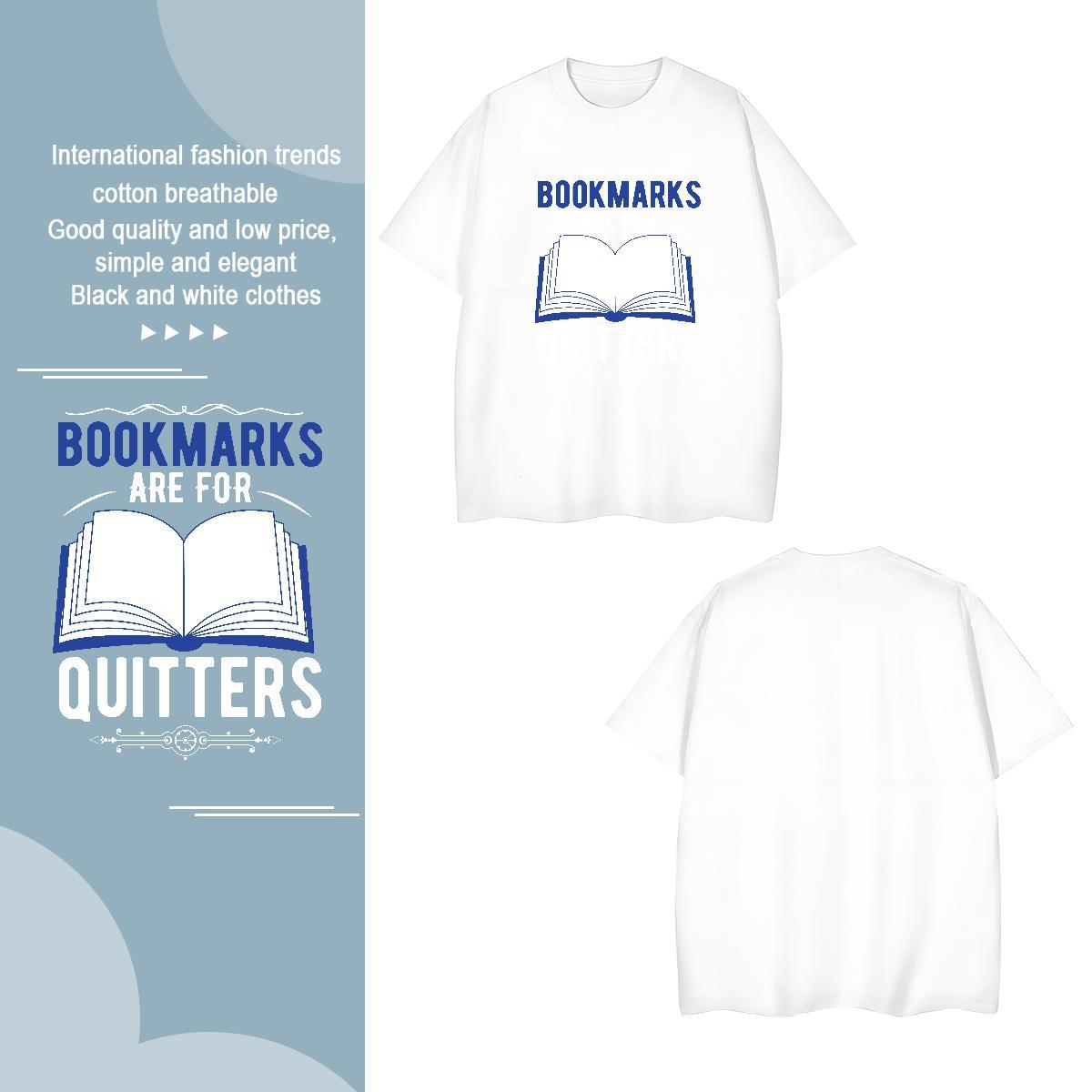 Cool book Mens T Shirts Summer Casual Men Tees 230g Pure Cotton Casual New Breathable Custom Print Oversized Tee Shirt