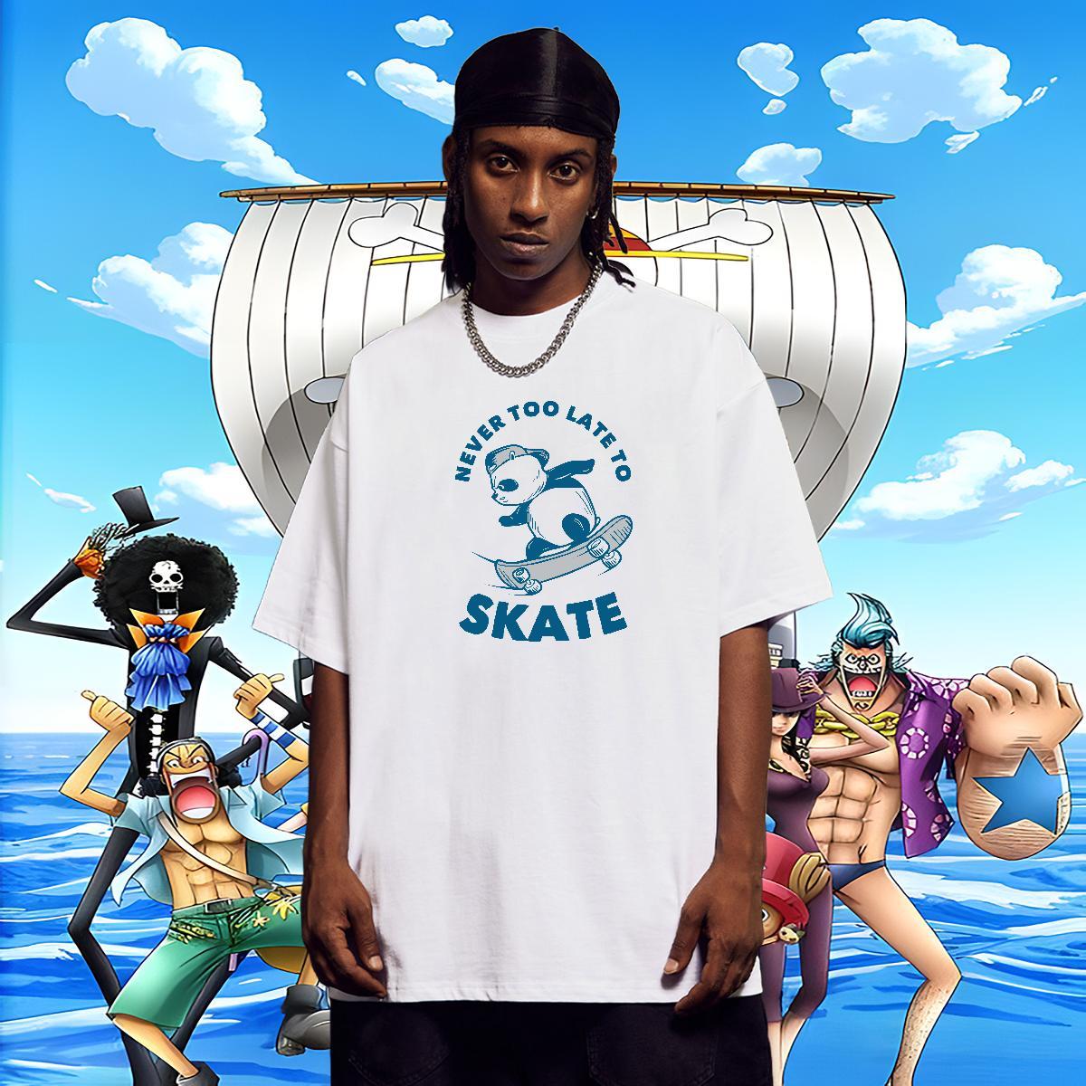 Free Shipping Couples T Shirts Beach 230g Cotton Custom Anime Breathable Short Sleeve letter T shirt Fashion Tops Shirt