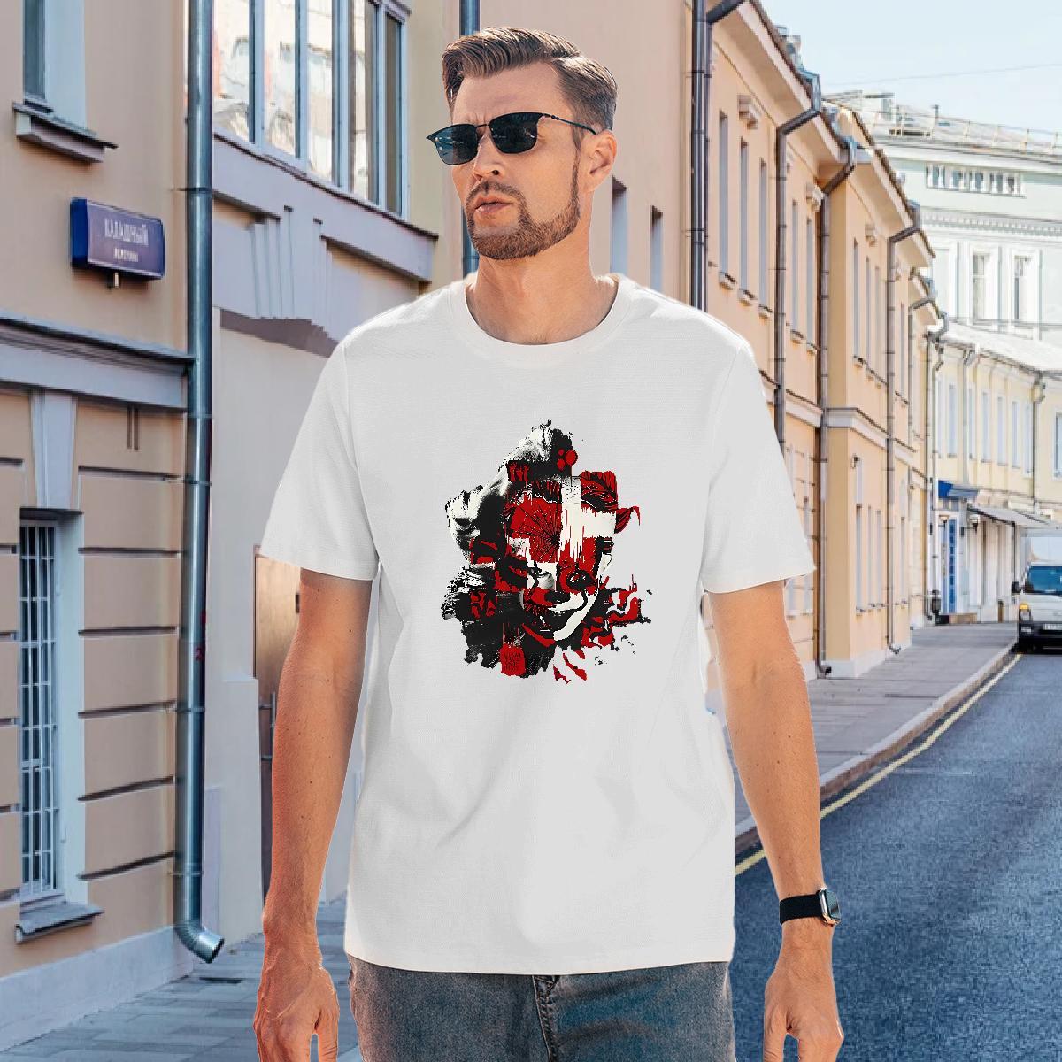 2024 New Outdoor Tshirts scary Crew Neck Breathable 230g Pure Cotton Man T Shirts Free Shipping Oversized Clothings