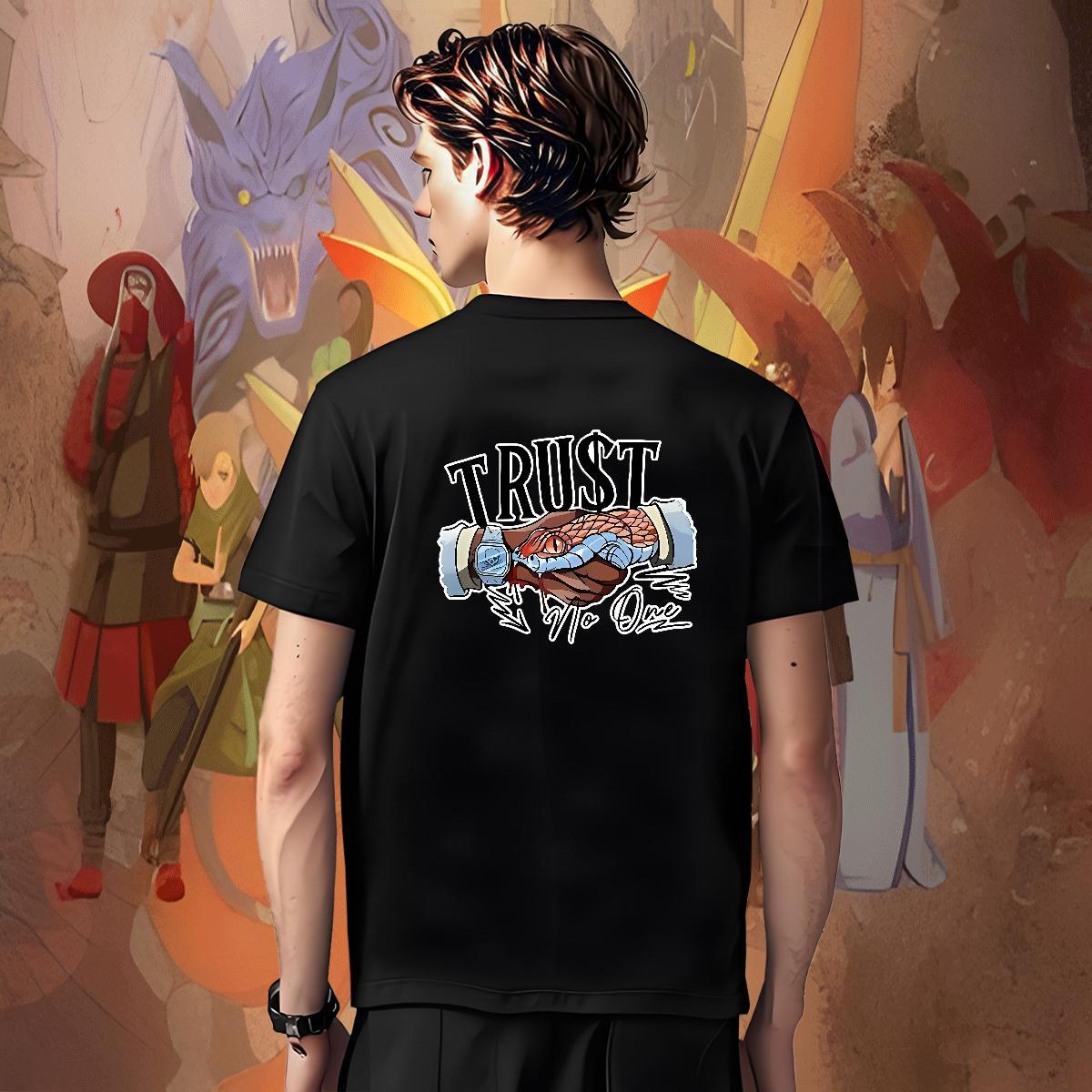 Popular Men Tshirts Anime Printing Street 230g Cotton DIY Printed Short Sleeve Soft snake T-Shirts for Men Free Shipping Clothes