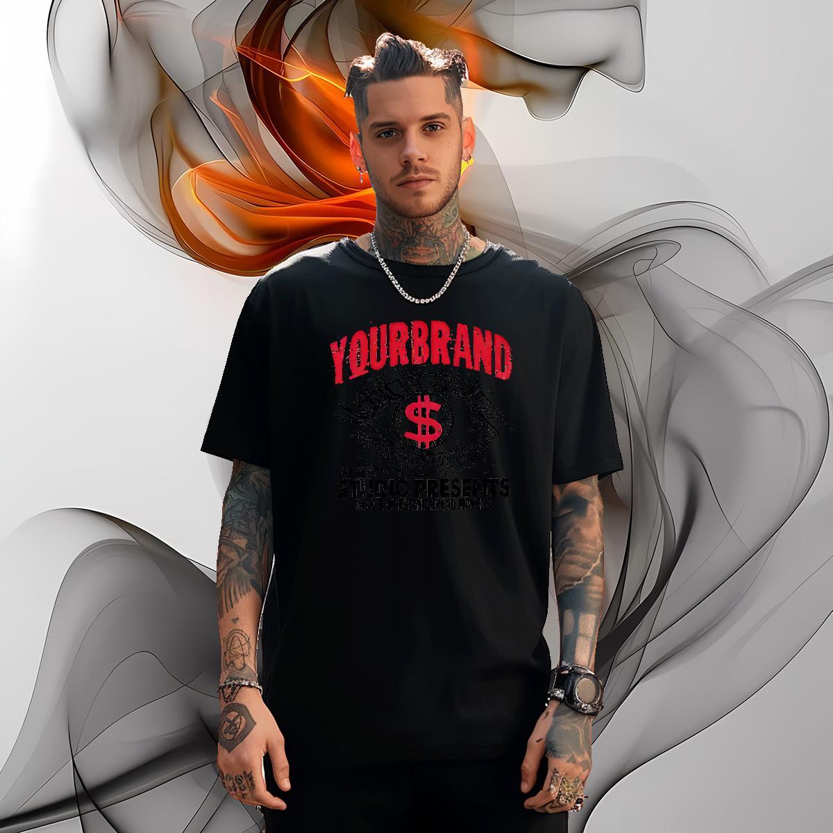 Fashion Casual High Street Hip Hop Tshirt for Man Woman eyes O Neck Short Sleeves 230g Pure Cotton T shirt High Quality Anime Print Tee Shirt