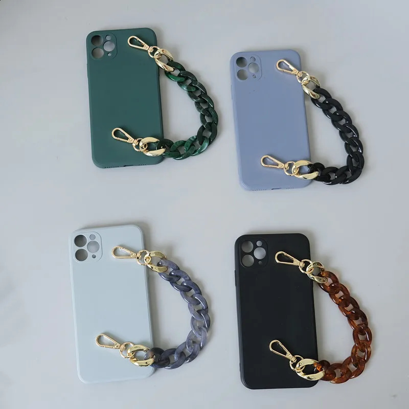 Woman Bag Accessory Detachable Parts Replacement Chain White Beige Resin Phone Strap Women Acrylic Shoulder Chain 240821