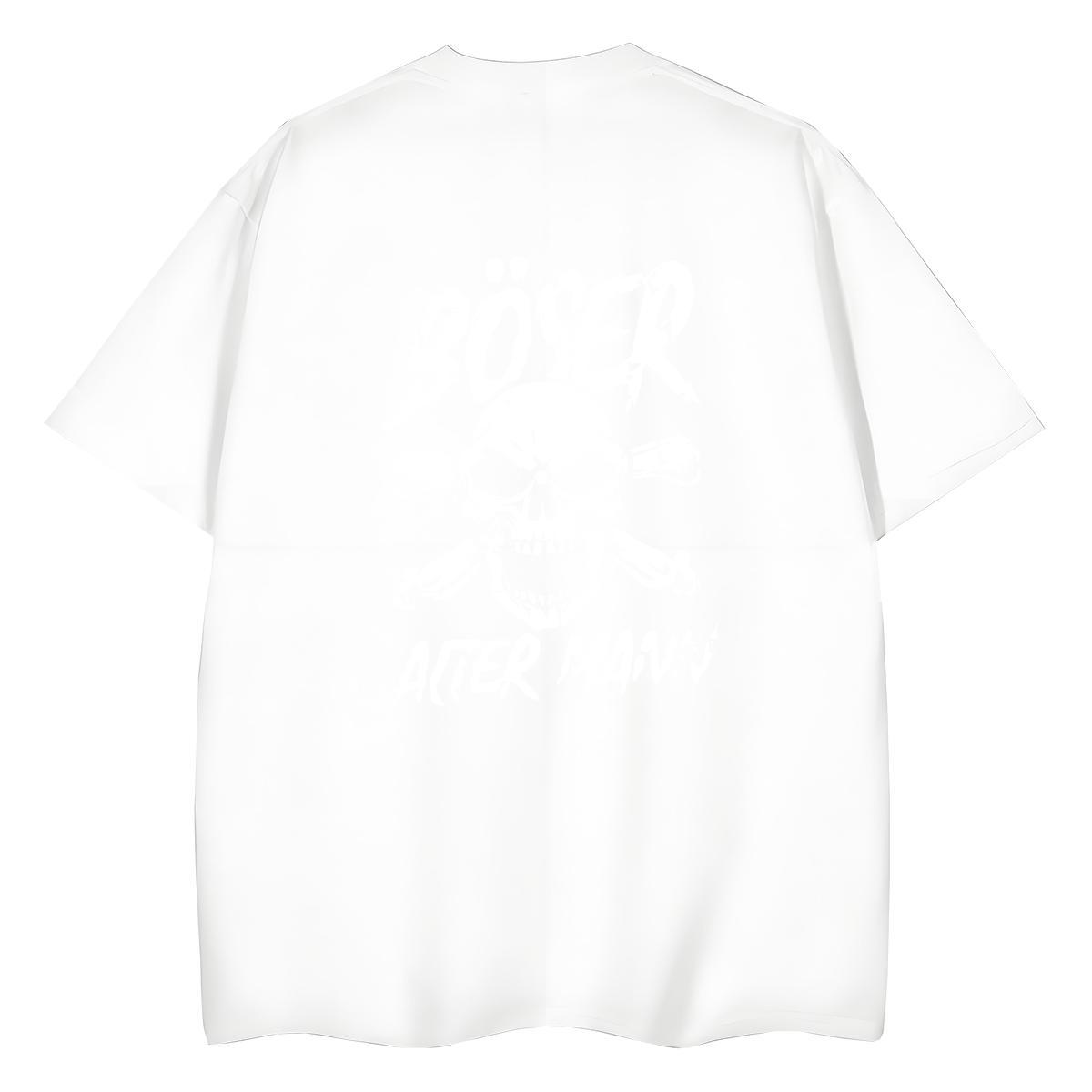 Fashion Casual T-Shirts 230g Pure Cotton O Neck Short Sleeves Summer Casual skull Women Tees Wholesale Skull Top Shirts