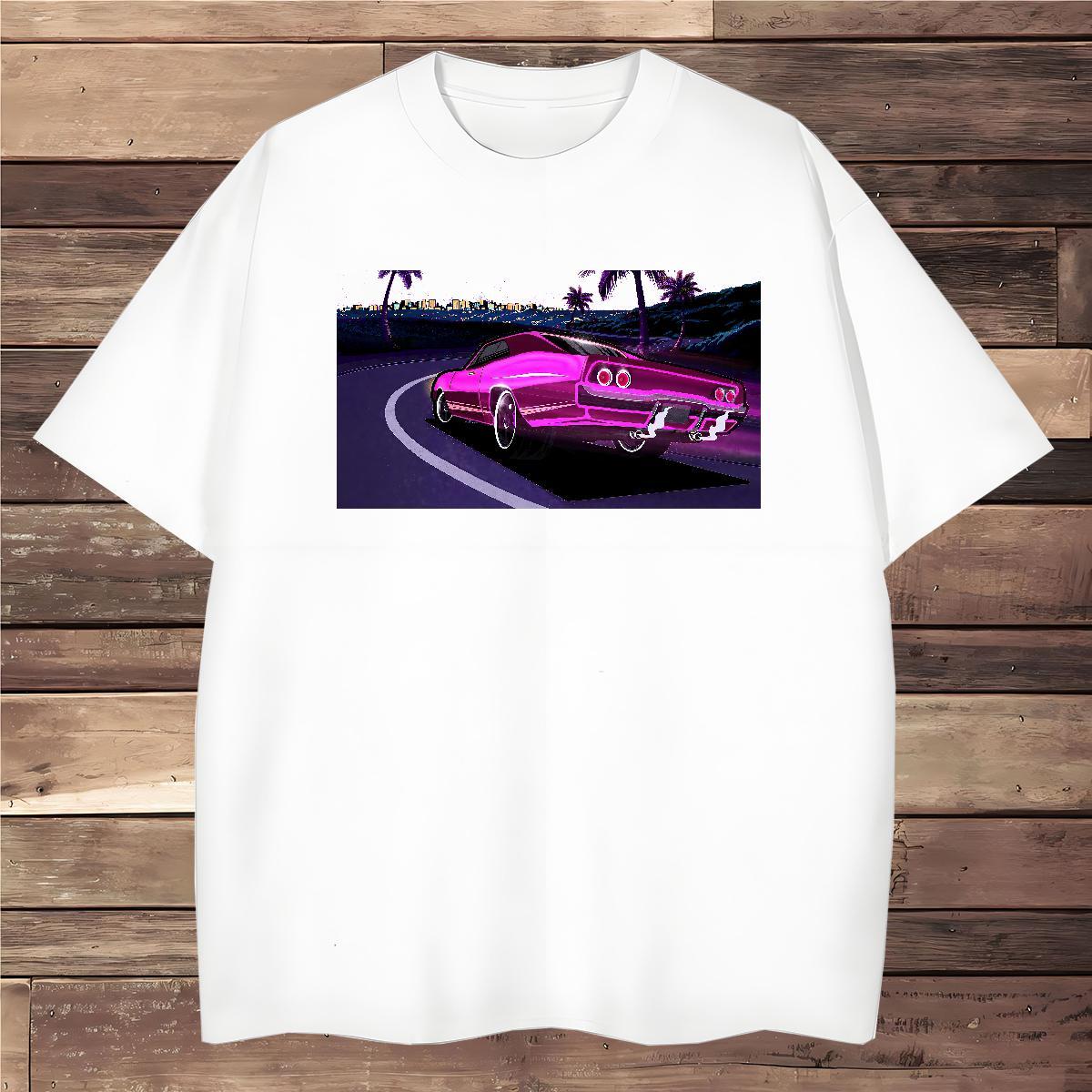 TOP Quality car T Shirts Men Home Outdoor Men Tops Tees 230g 100% Cotton New Designer Breathable Custom Anime Tee Shirt