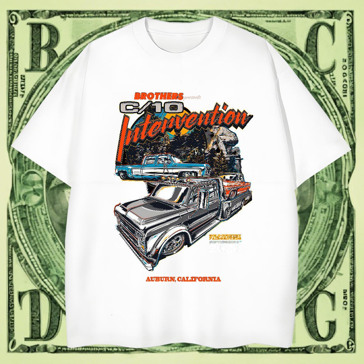 Cool Design Mens Tshirts Casual Beach 230g Pure Cotton Custom Print Plus Size Breathable Short Sleeve car T-Shirts for Men New Arrival Tops