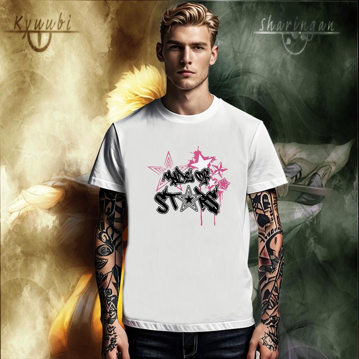 Soft Couples T Shirts Anime Printing Street 230g Pure Cotton Graphic Crew Neck letter Men T Shirts Brand Tops Tees