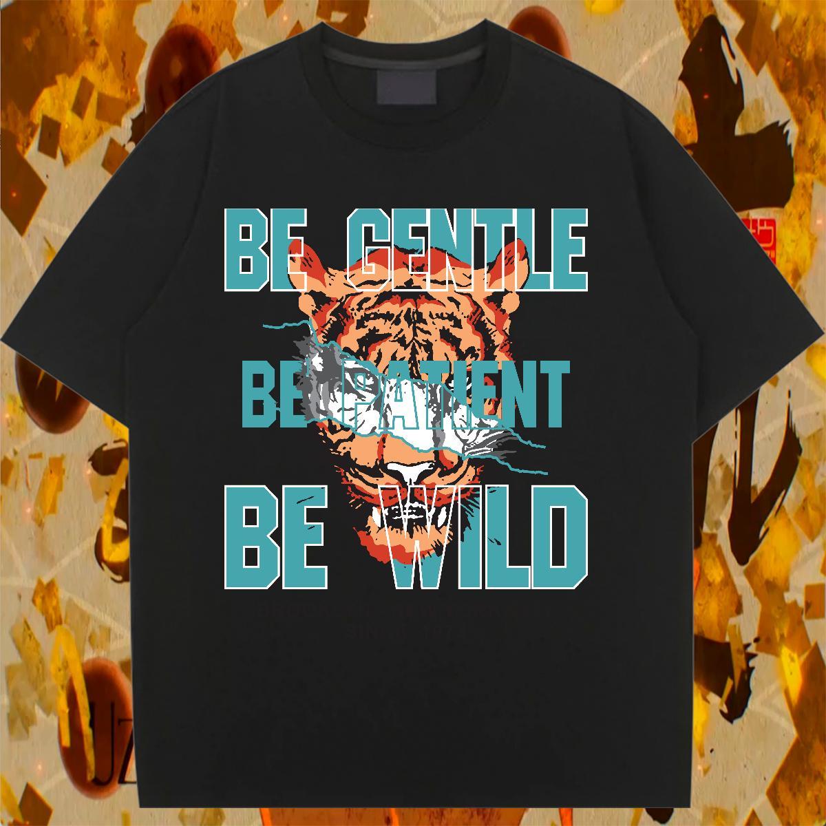 New T shirt Comfortable 230g Cotton Womens Tshirts Graphic tiger Sport Female Wear