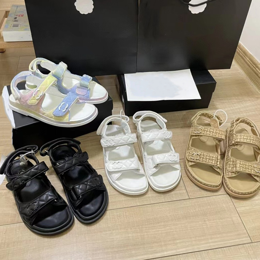 Designer Sandals Luxury Velcro Spring/Summer classic flat beach fashion with outdoor casual sports Roman women's shoes