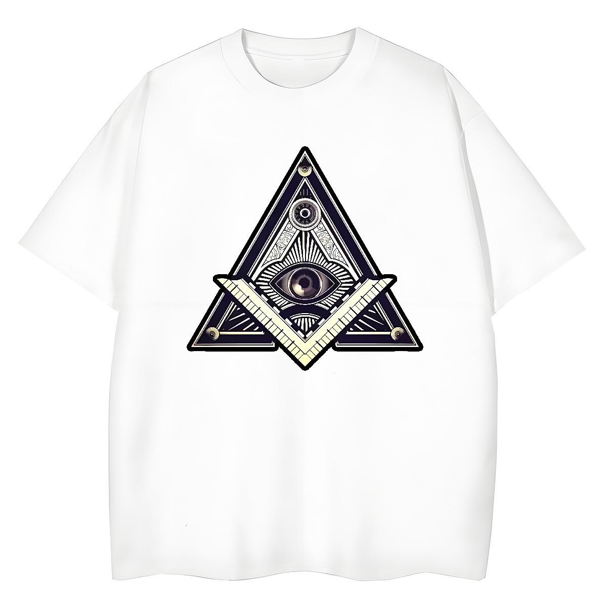 Fashion T Shirts Women 100% Cotton 230g Breathable Crew Neck Casual Daily Wear eye of the devil Women Tees 5A DIY Logo Clothes Shirt
