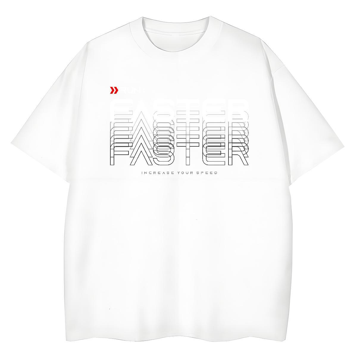 Brand faster T shirt Casual Mens Tshirts 100% Cotton 230g Designer Short Sleeve O-Neck Custom Print Oversized Tee Shirt