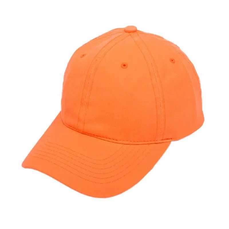 Neutral fluorescent neon baseball cap bright solid color outdoor sun hat W240903