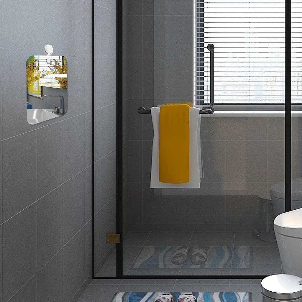 Shower Mirror Fogless Bathroom Shaving Mirror Lady Makeup Mirror Multifunctional Adhesive Bathroom Shower Mirror fogless 240822