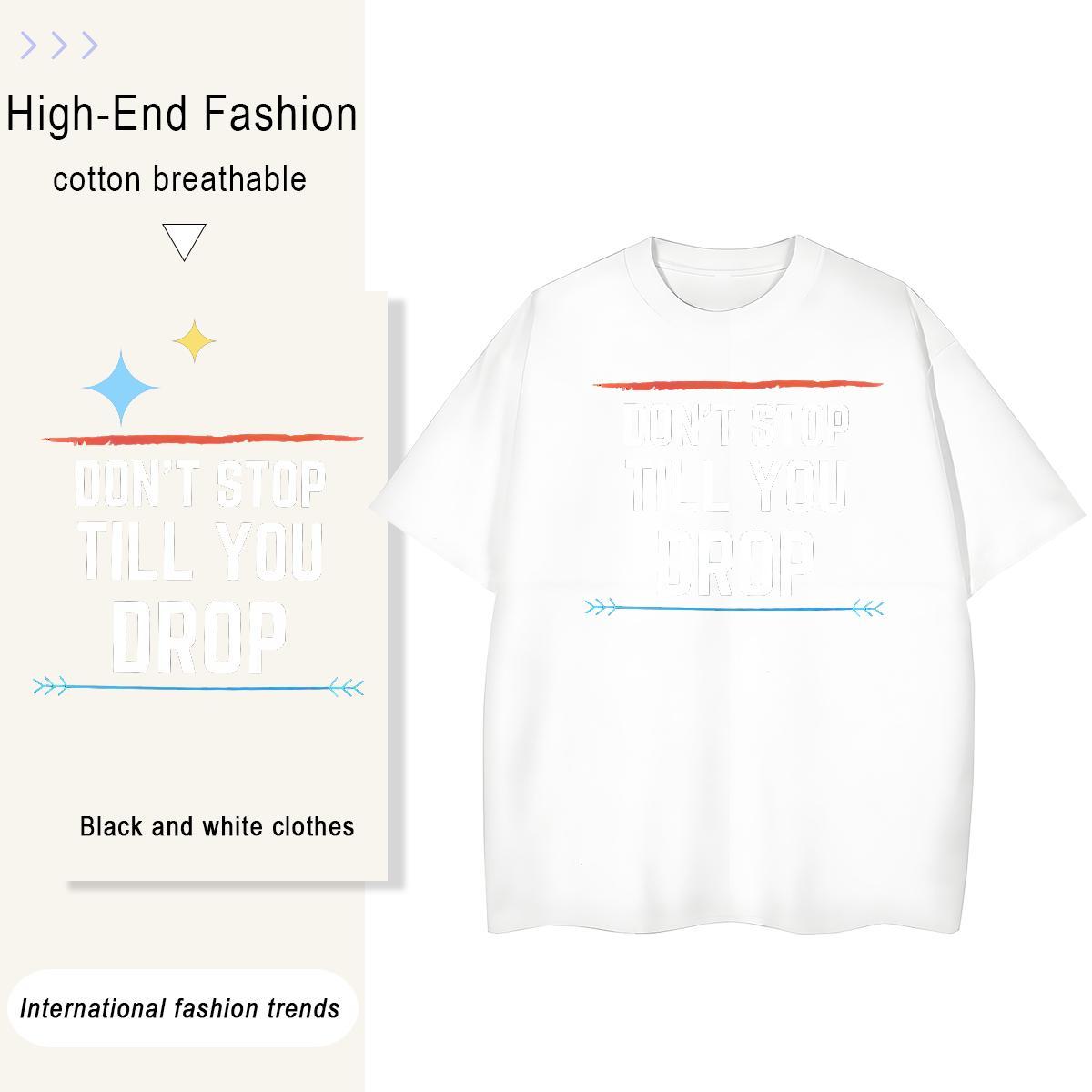 Popular Tshirt for Man Woman Daily Wear 230g Pure Cotton Custom Anime Breathable Crew Neck letter T Shirts Men 2024 New Top Tees