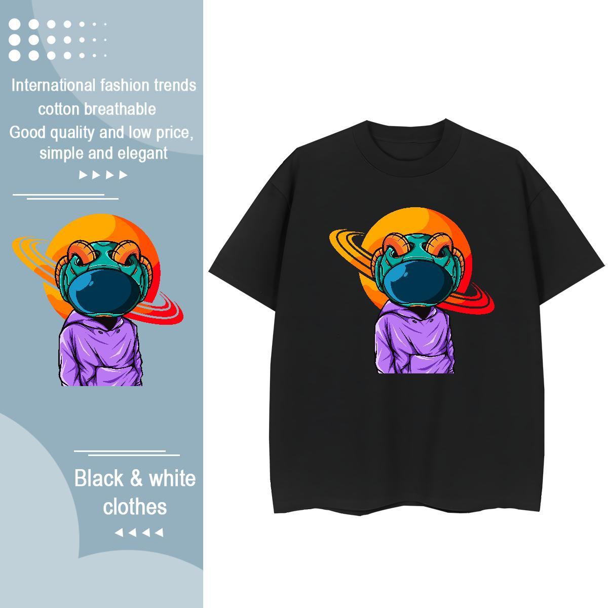 Designer Nice Unisex Tshirts 230g Cotton universe Summer Casual T Shirt For Woman Short Sleeve O-Neck DIY Logo Tops