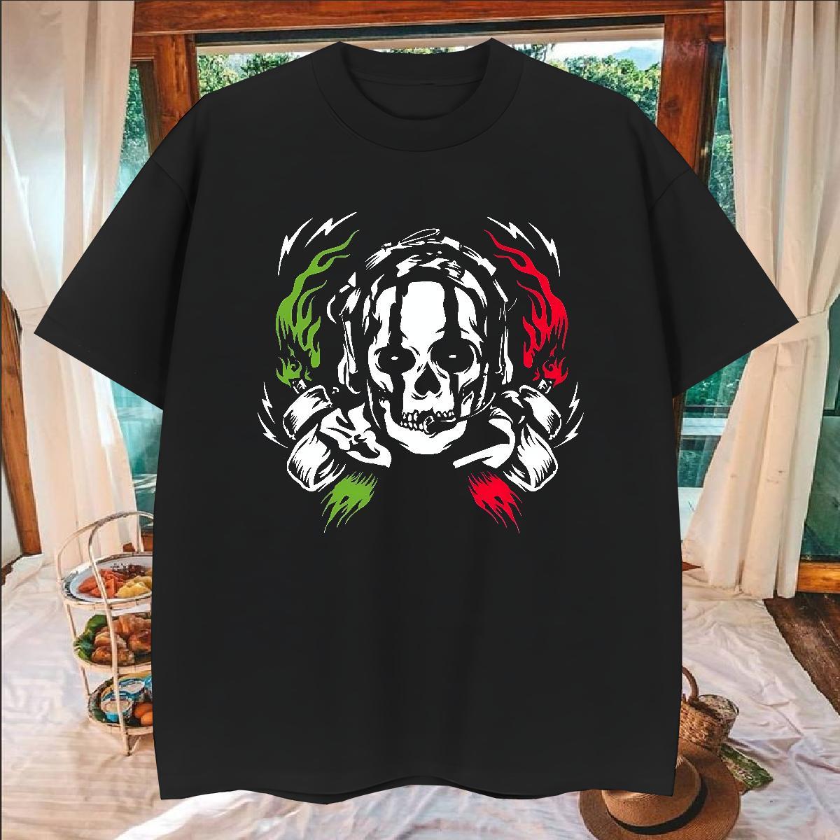 Classic Casual Tshirts 230g Pure Cotton Street scary Crew Neck T shirt High Quality Oversized 4XL Top Tees