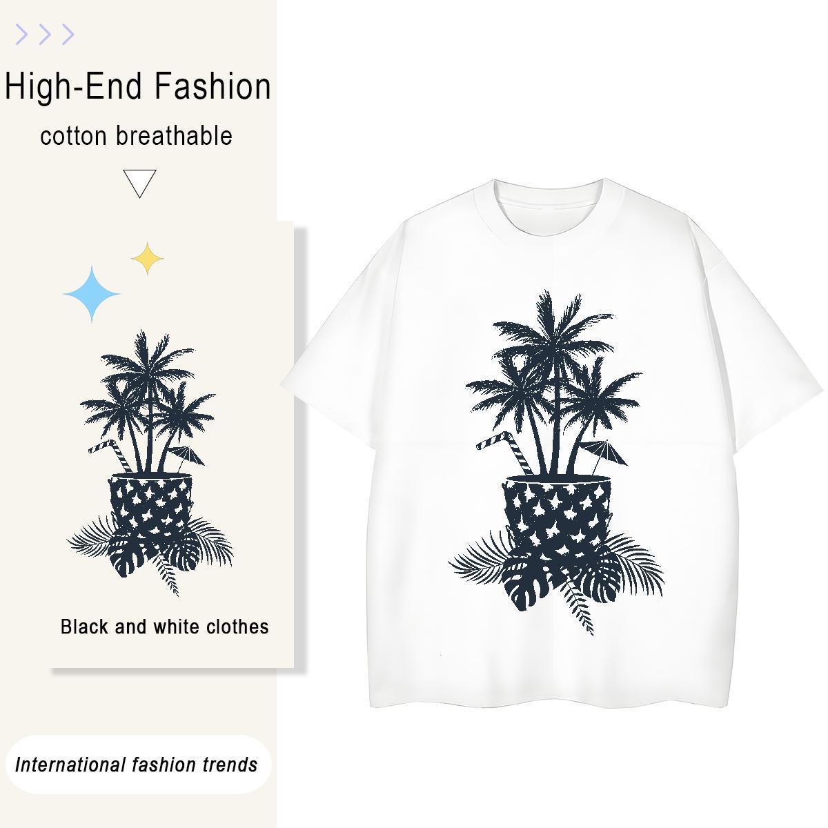 Soft Tshirt for Man Woman Street 230g Cotton Custom Print Plus Size Short Sleeve O-Neck tree Men T Shirts Classic Casual Tops