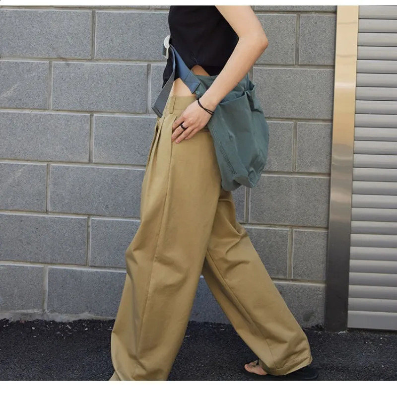 Deeptown Elegant Oversized Suit Pants Women Baggy Office Wide Leg Classical High Waist Trousers Harajuku Casual Basic Pantalones 240821