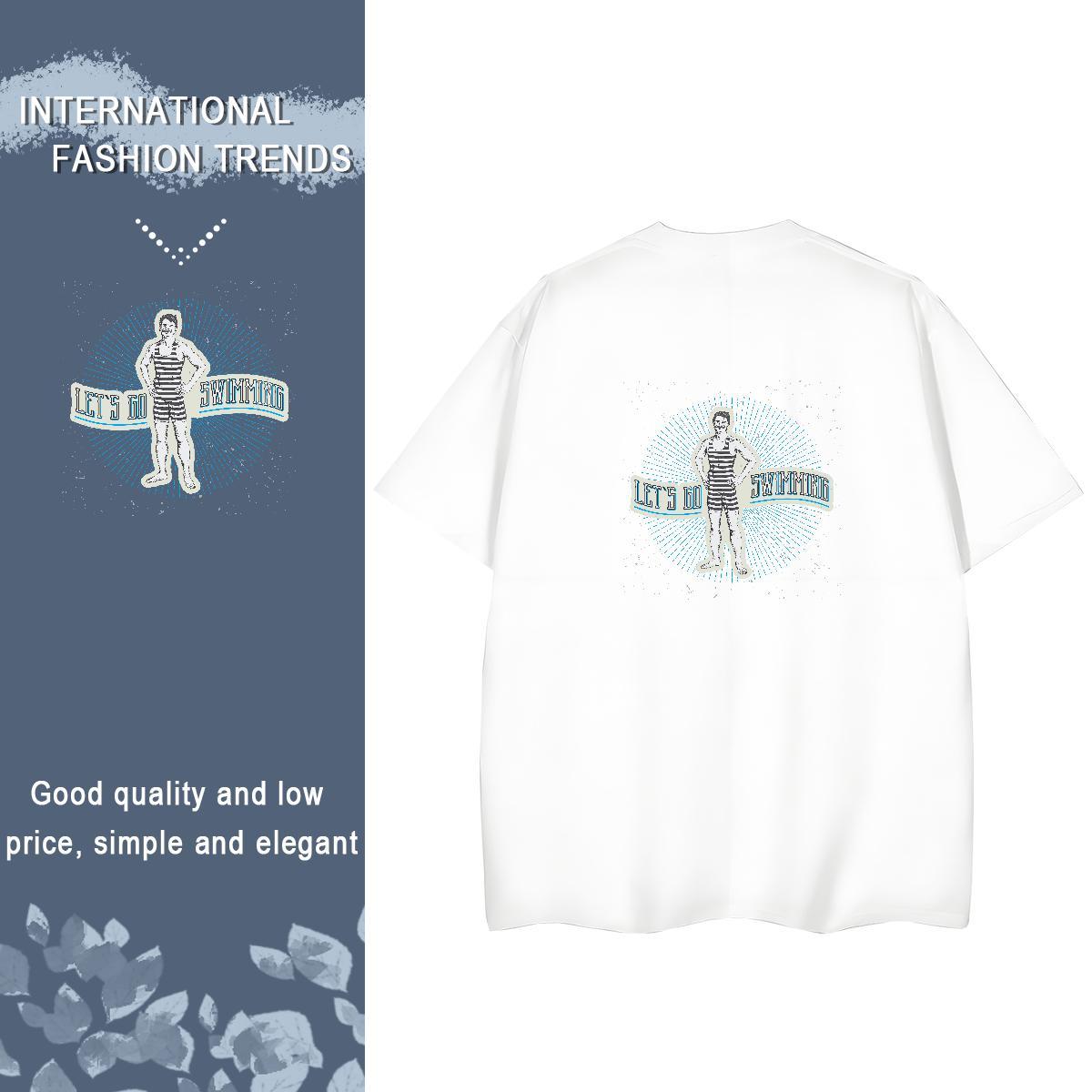 2024 Casual T Shirt For Woman 230g Pure Cotton Breathable Short Sleeve Hip Hop Street person Woman Tshirt Comfortable White Plus Size Clothes