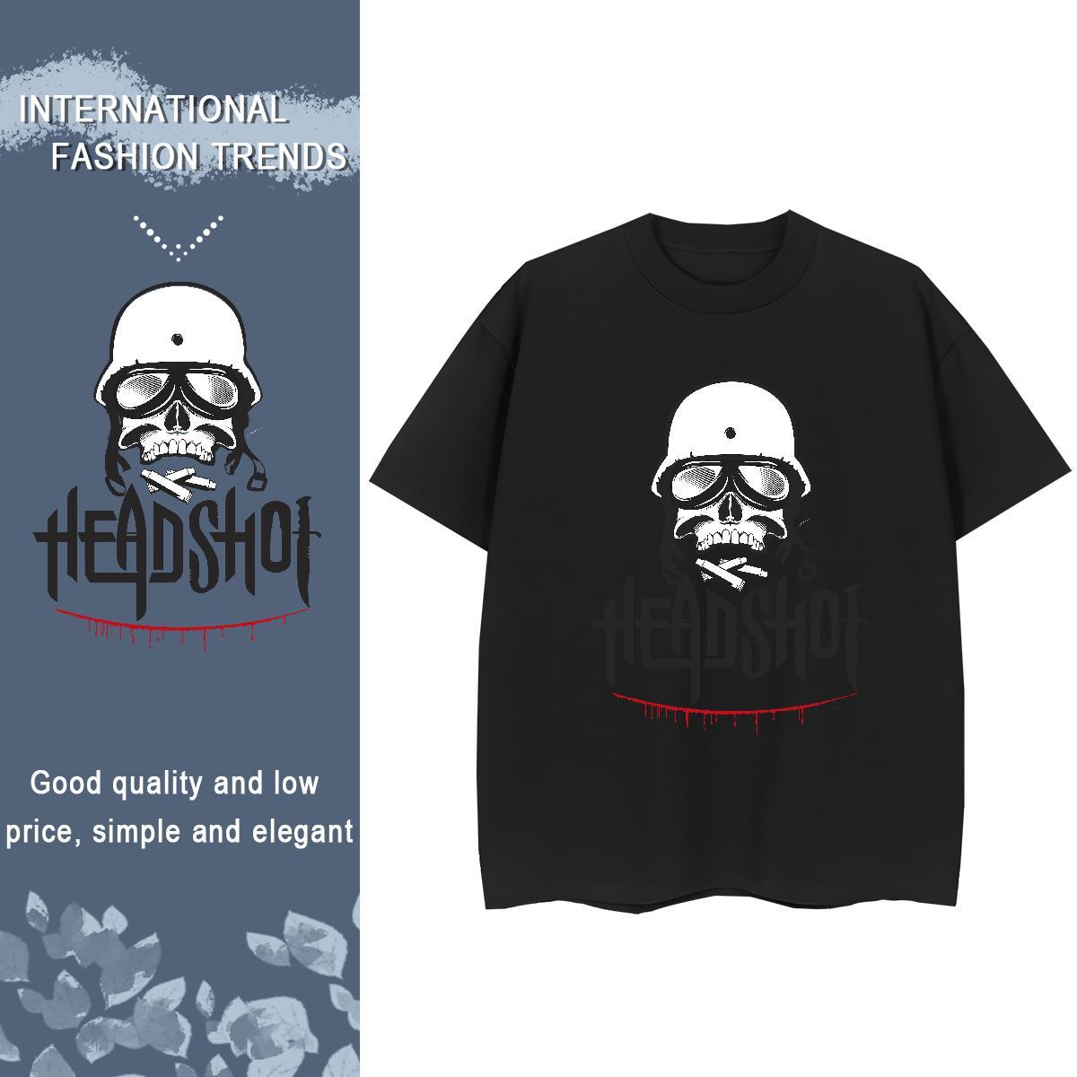 New Womens T Shirts 230g Cotton Breathable Sports Street Wear skull Women Tees 5A Custom Printing Polos