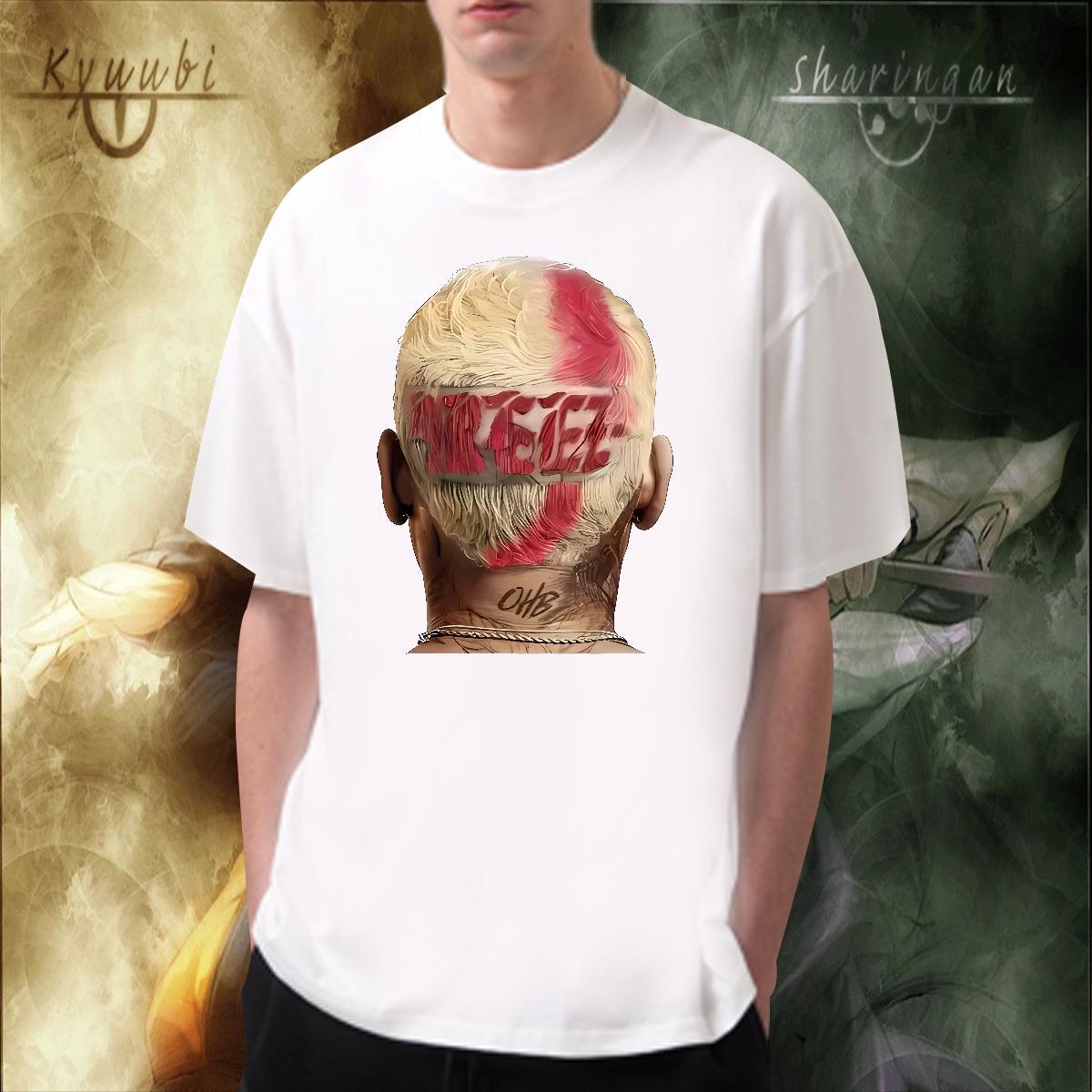 Wholesale hiphop T Shirts Men Street Wear Men Tops Tees 230g Cotton Fashion Design Breathable Soft Floral Print Tees Shirts