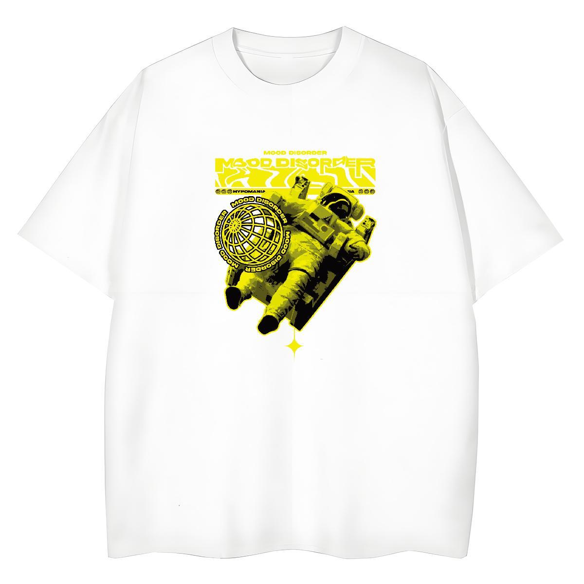 Brand Lady T shirt 230g 100% Cotton cosmonaut Sports Casual T-Shirts O-Neck Short Sleeve Skull Wear